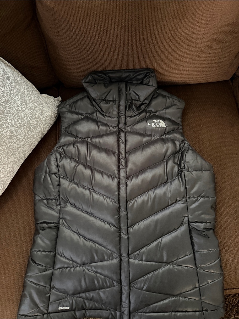 The North Face Black Quilted Down Vest